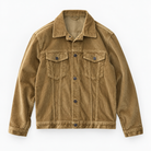 Cotton corduroy trucker jacket in khaki, product cover