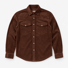 Cotton corduroy western shirt - AntoniosClothing - Chestnut