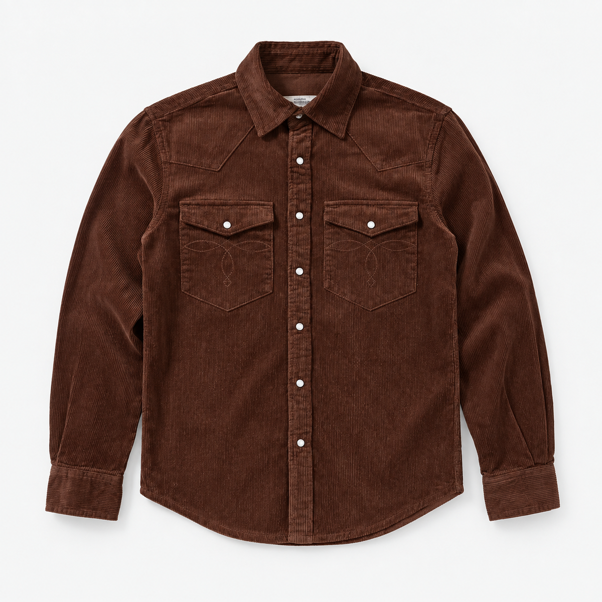 Cotton corduroy western shirt in chestnut, product cover