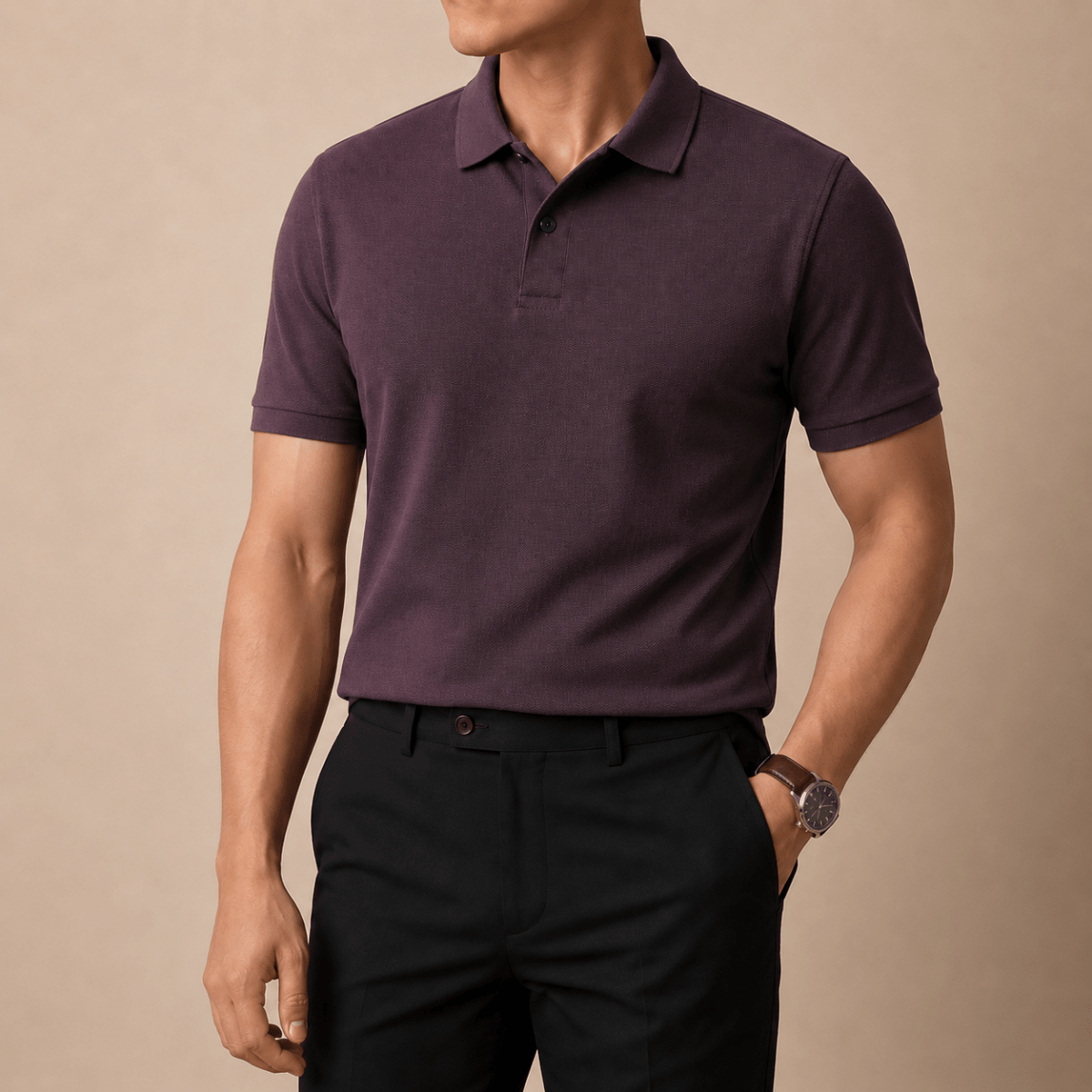 Cotton golf polo shirt - AntoniosClothing - Brown