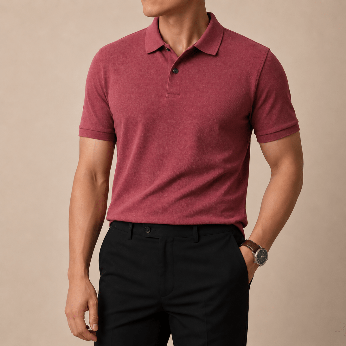 Cotton golf polo shirt - AntoniosClothing - Red