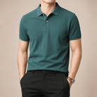 Cotton golf polo shirt - AntoniosClothing - Blackish green
