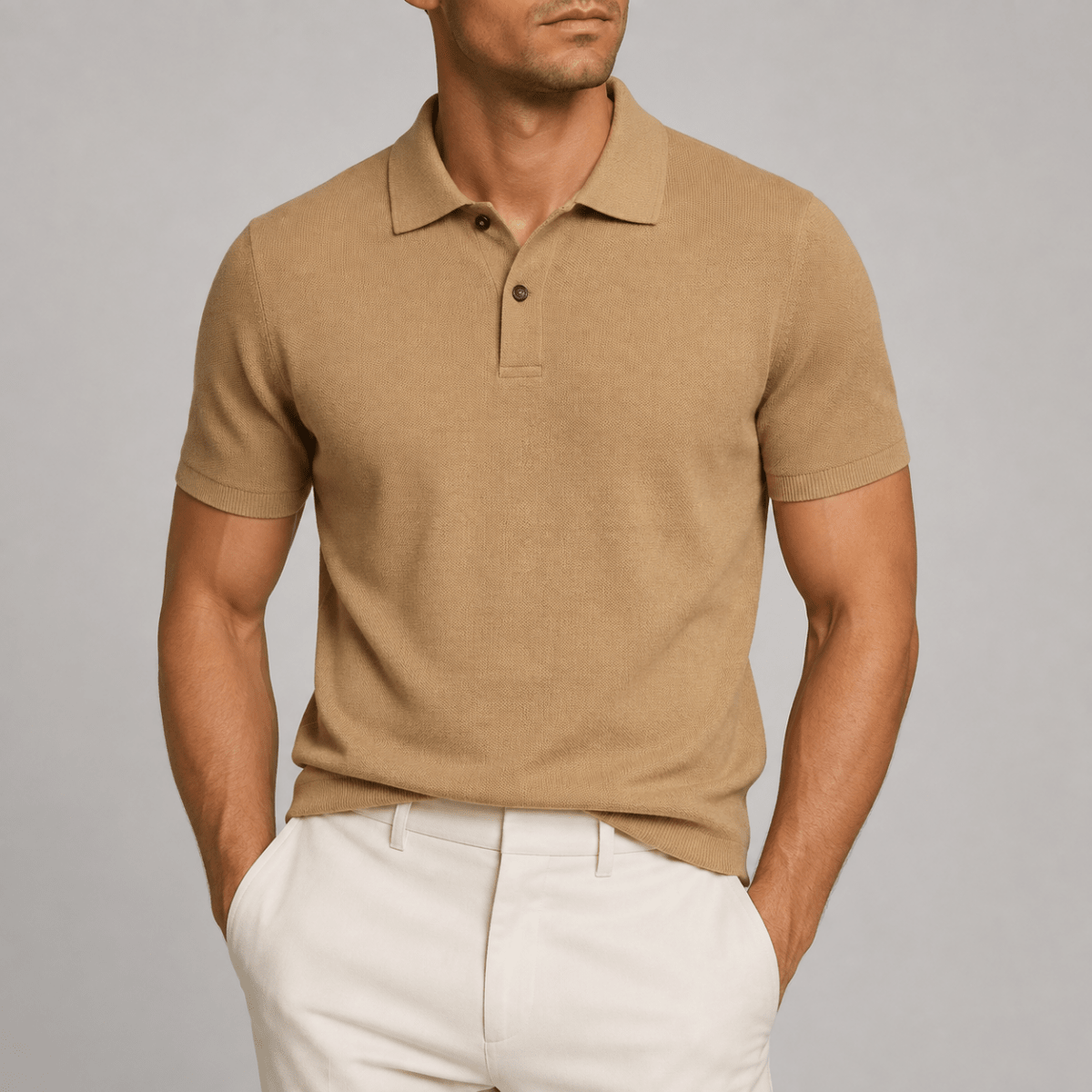 Cotton golf polo shirt - AntoniosClothing - Yellow