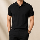 Cotton golf polo shirt - AntoniosClothing - Black