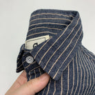 Cotton linen striped long sleeve shirt - Antonios