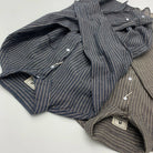 Cotton linen striped long sleeve shirt - Antonios