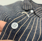 Cotton linen striped long sleeve shirt - Antonios