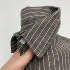 Cotton linen striped long sleeve shirt - Antonios