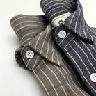 Cotton linen striped long sleeve shirt - Antonios