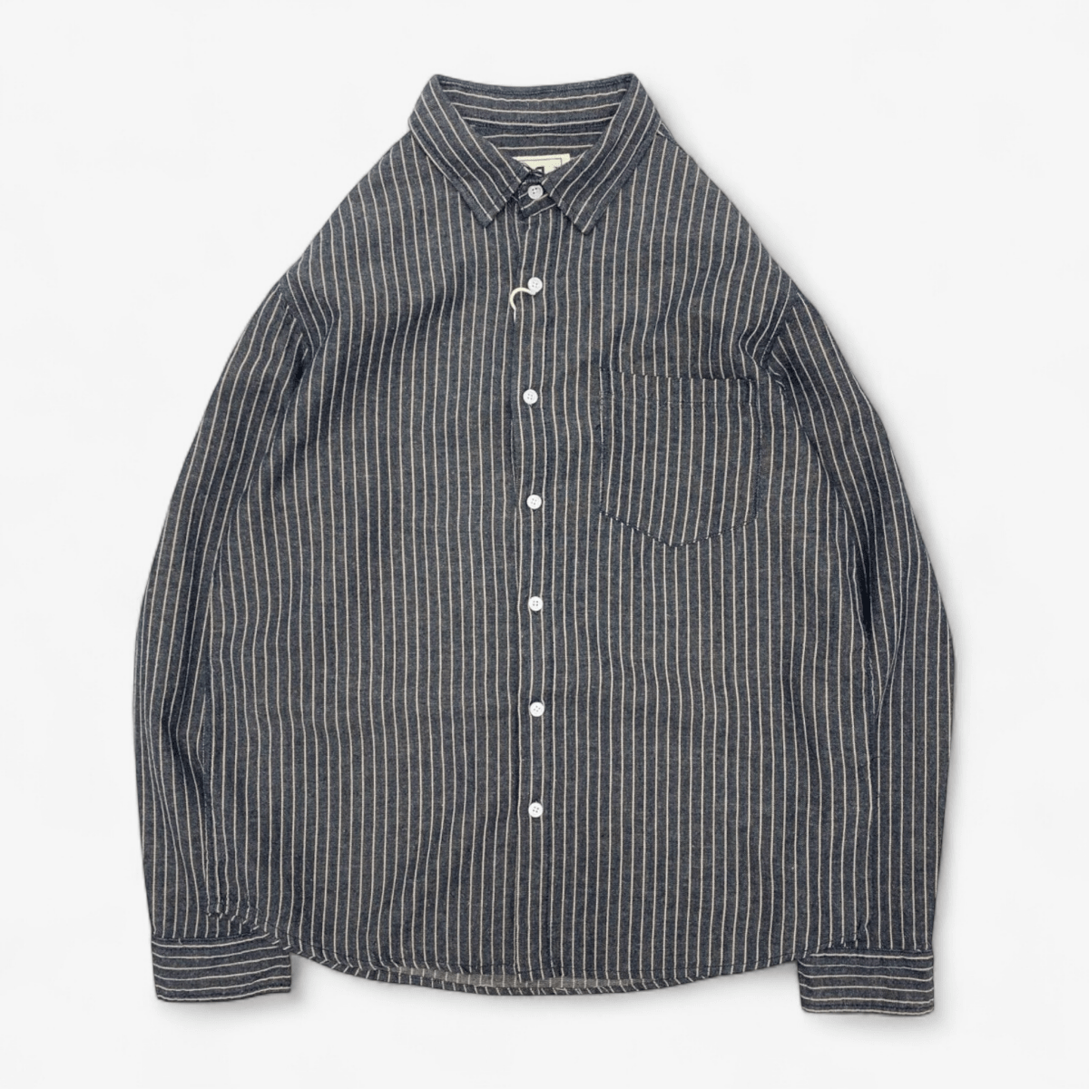 Cotton linen striped long sleeve shirt - Antonios