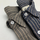 Cotton linen striped long sleeve shirt - Antonios