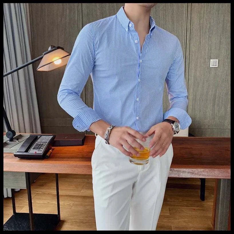 Cotton long sleeve plaid shirt - Antonios