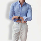 Cotton long sleeve plaid shirt - Antonios