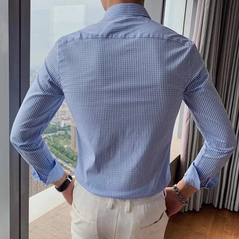 Cotton long sleeve plaid shirt - Antonios