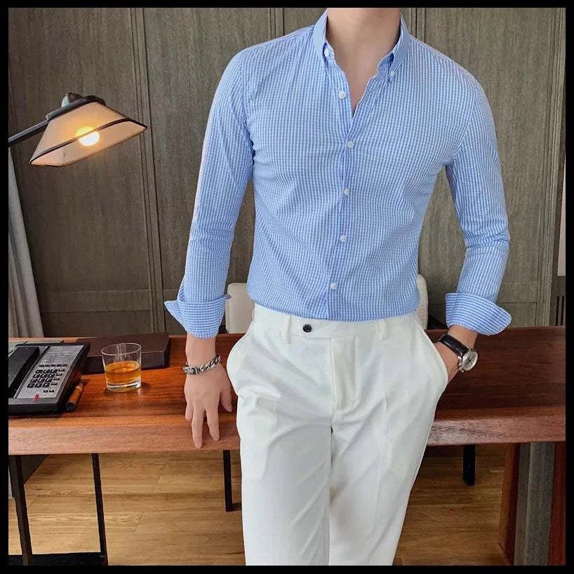 Cotton long sleeve plaid shirt - Antonios