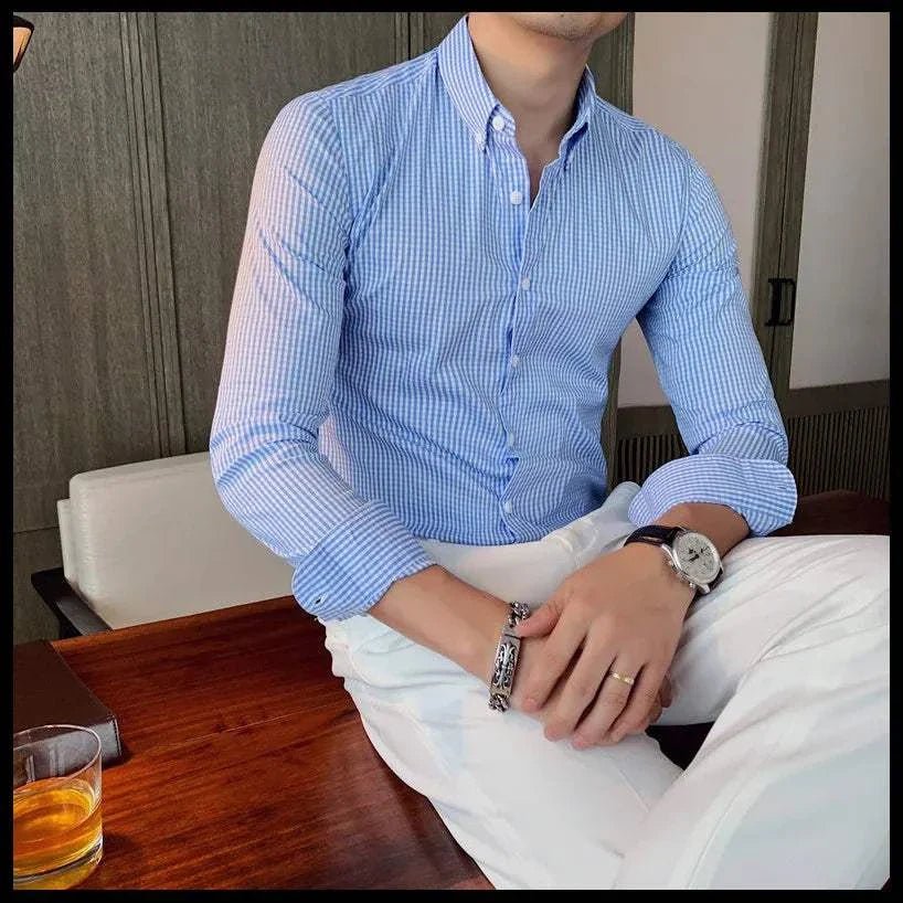 Cotton long sleeve plaid shirt - Antonios