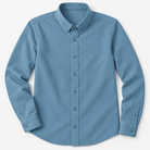 Cotton oxford sweat-wicking slim fit shirt - AntoniosClothing - Blue