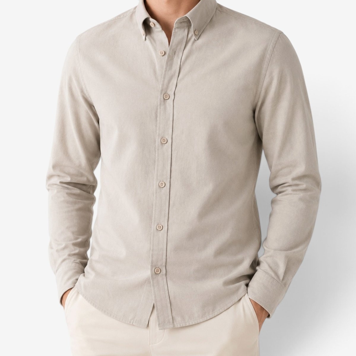 Cotton oxford sweat-wicking slim fit shirt - AntoniosClothing - Navy blue