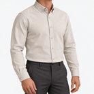 Cotton oxford sweat-wicking slim fit shirt - AntoniosClothing - Khaki