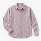 Cotton point collar shirt with a chest pocket - AntoniosClothing - Dusty lilac