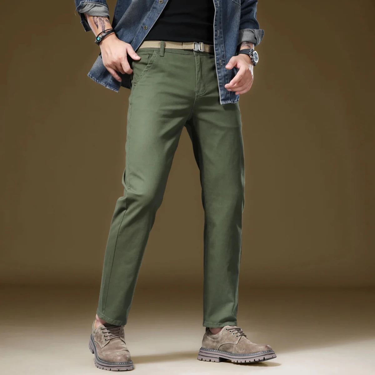 Cotton stretch smart - casual pants - Antonios