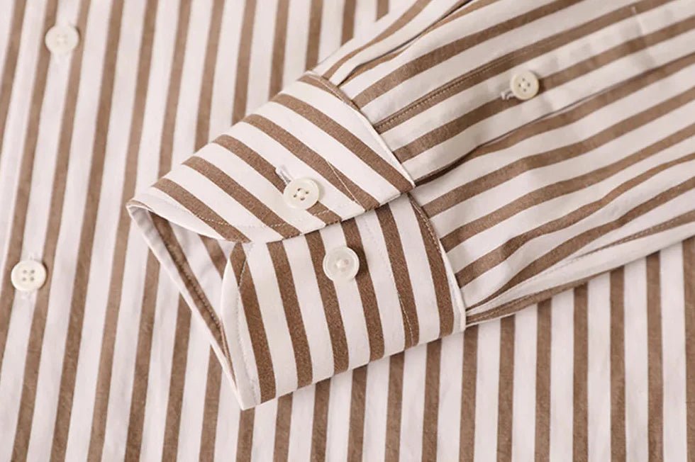 Cotton striped italian office shirt - Antonios