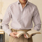 Cotton striped italian office shirt - Antonios