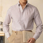 Cotton striped italian office shirt - Antonios