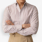Cotton striped italian office shirt - Antonios