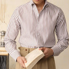 Cotton striped italian office shirt - Antonios