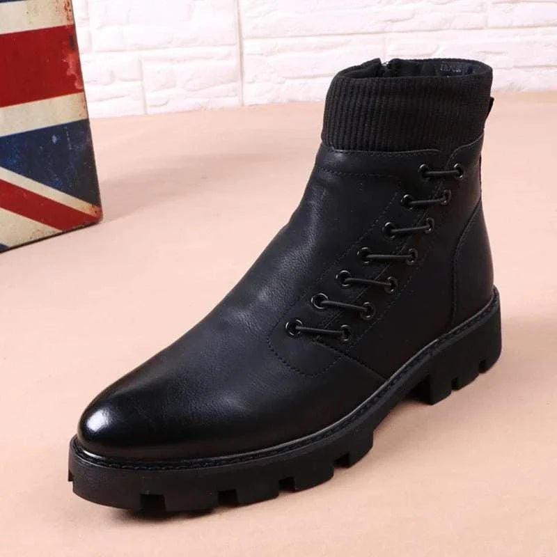 Cowboy platform leather boots - Antonios