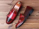 Crocodile pattern microfiber shoes - Antonios