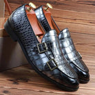 Crocodile pattern microfiber shoes - Antonios