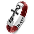 Cross casual leather bracelet - Antonios