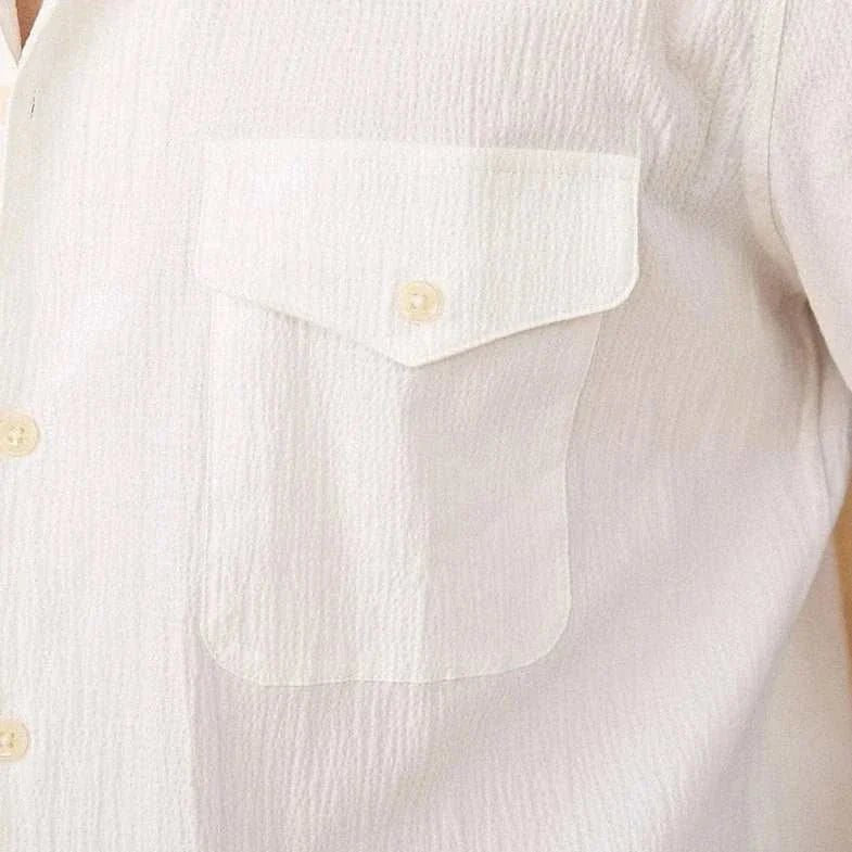 Cuban collar relaxed fit elegant shirt - Antonios