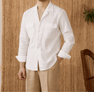 Cuban collar relaxed fit elegant shirt - Antonios