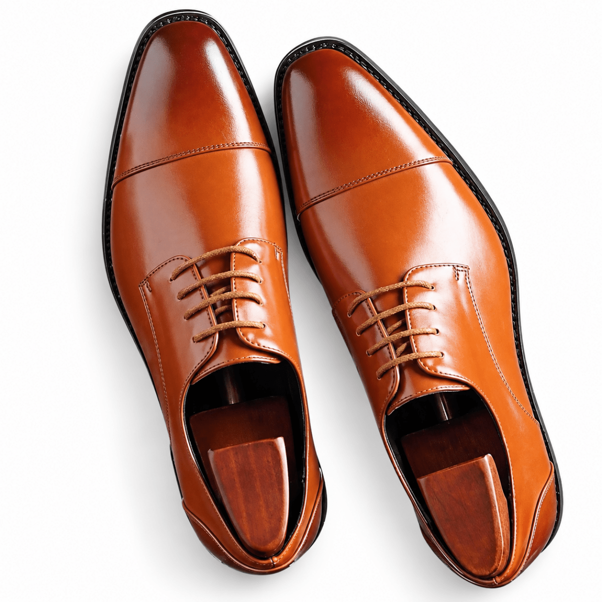 Derby elegant shoes - AntoniosClothing - Light brown