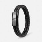 Double band leather bracelet - Antonios