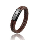 Double band leather bracelet - Antonios