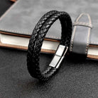 Double band leather bracelet - Antonios
