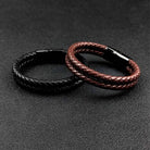 Double band leather bracelet - Antonios