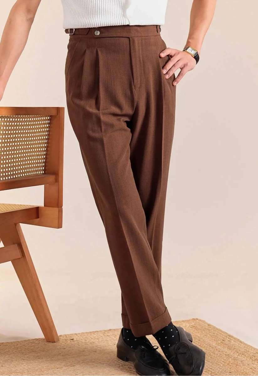 Double - pleat neapolitan trousers - Antonios