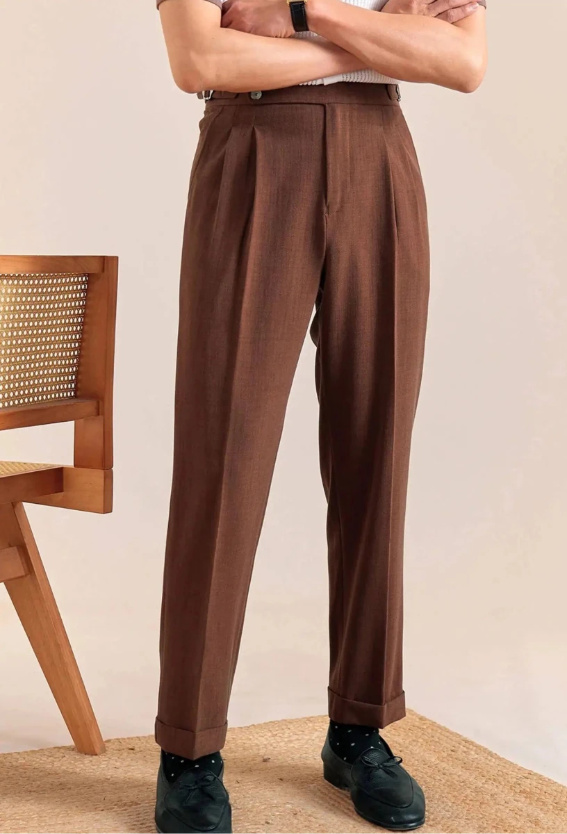 Double - pleat neapolitan trousers - Antonios