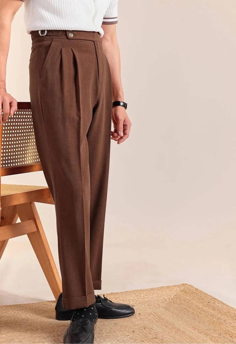 Double - pleat neapolitan trousers - Antonios