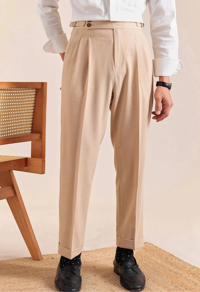 Double - pleat neapolitan trousers - Antonios