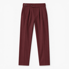 Double pleat tailored trousers - AntoniosClothing - Burgundy