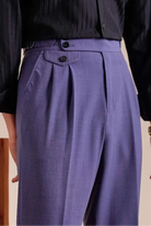 Double pleated wool straight pants - Antonios