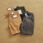 Drawstring cotton short pants - Antonios