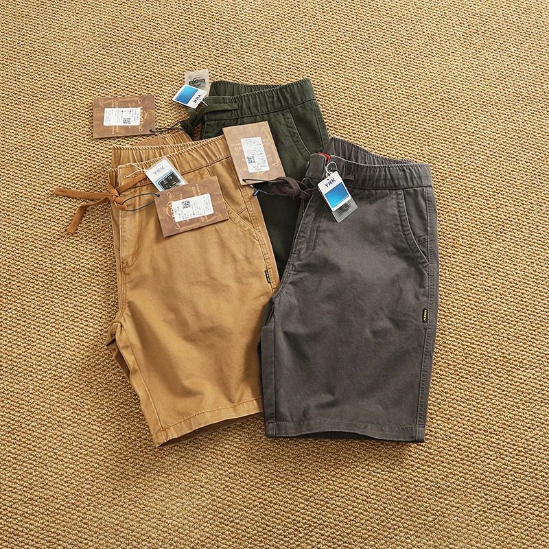 Drawstring cotton short pants - Antonios