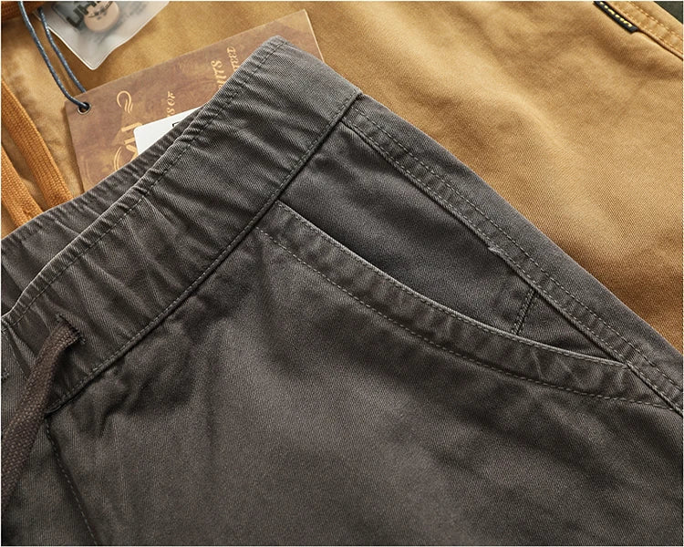 Drawstring cotton short pants - Antonios